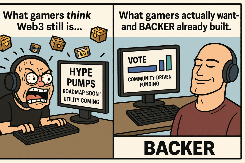 What gamers think web3 still is and what gamers actually want and BACKER already built